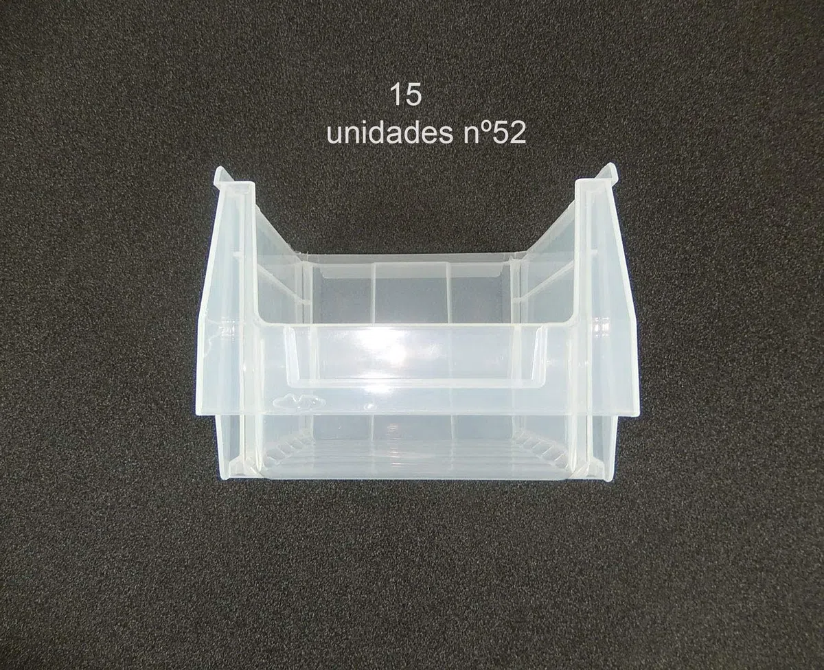 Gaveta Apilable Transparente 15 Unidades 130x160x236 mm Apto Alimentario Registro Sanitario 3904321/V