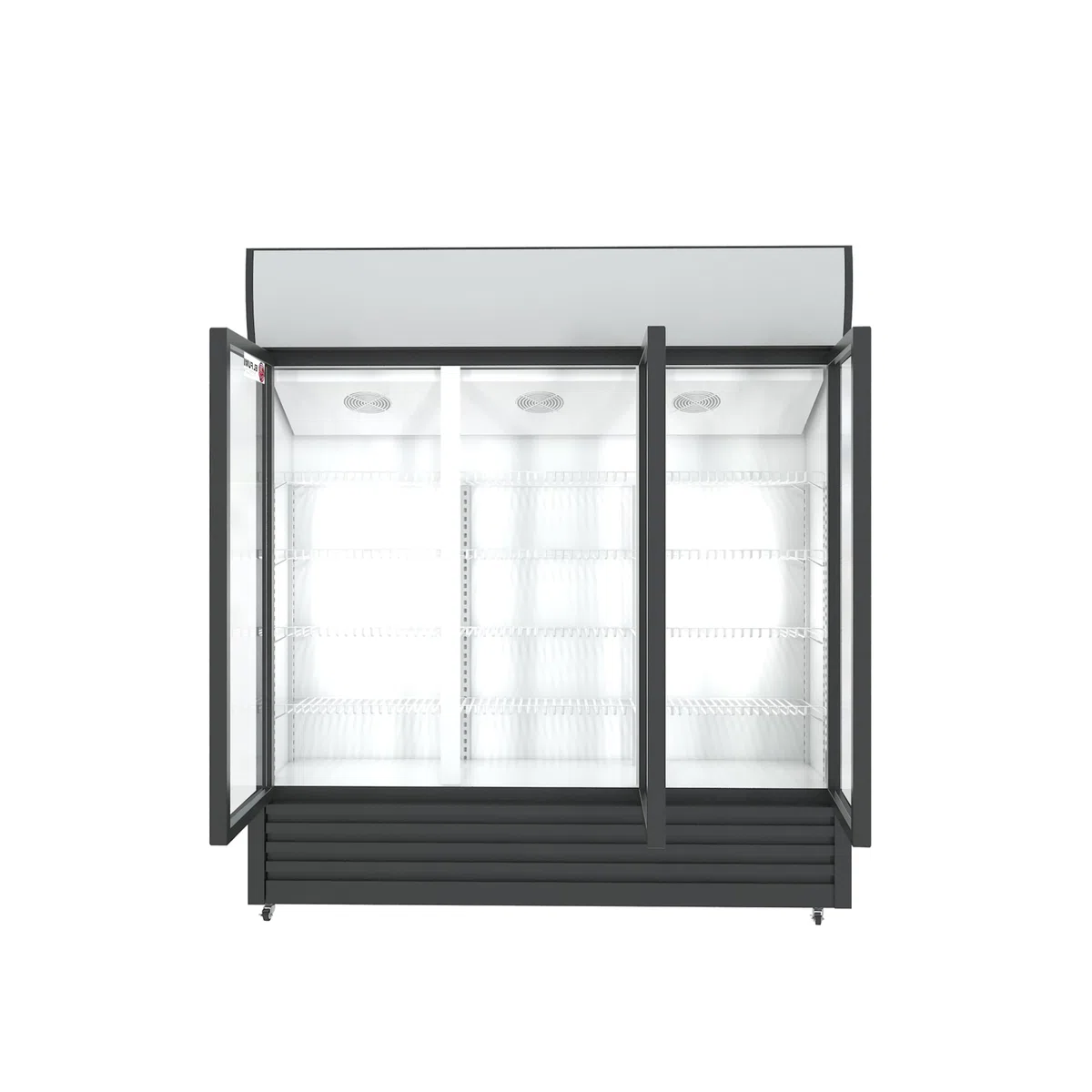 Armario Expositor Refrigerado Profesional para Bebidas | Opciones 1000L 2 Puertas o 1400L 3 Puertas | Frigorífico Hostelería Acero Inoxidable LED