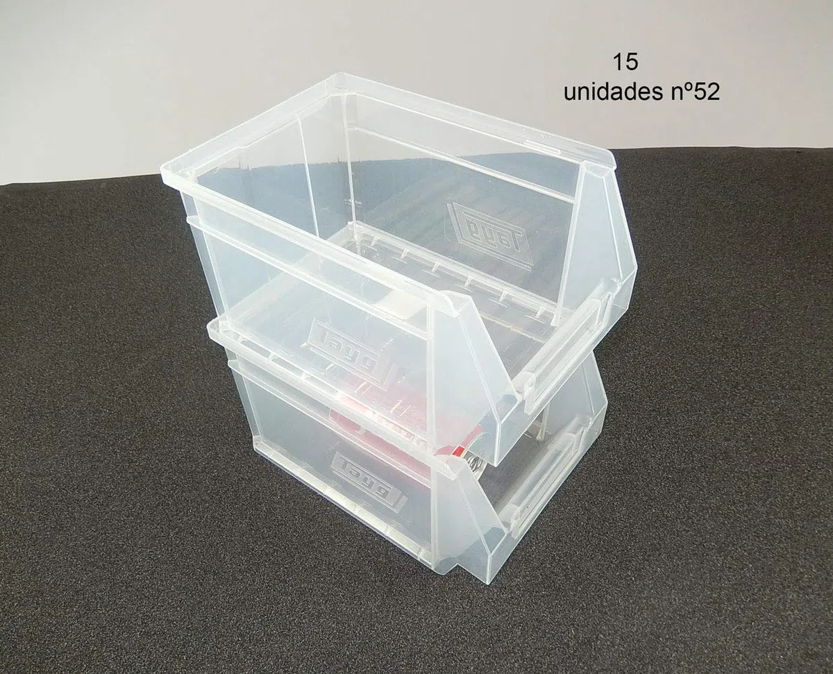 Gaveta Apilable Transparente 15 Unidades 130x160x236 mm Apto Alimentario Registro Sanitario 3904321/V