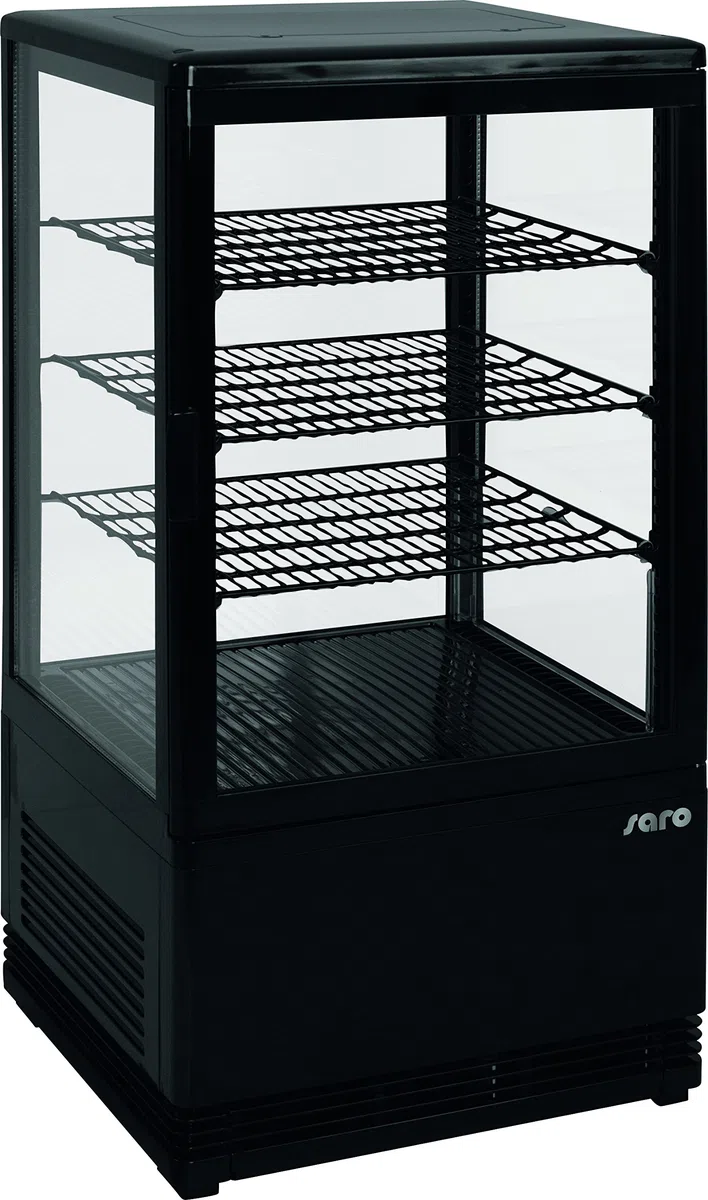 Saro 330-10051 - Mini vitrina de refrigeración por recirculación (plástico, SC 70, 70 L), color negro