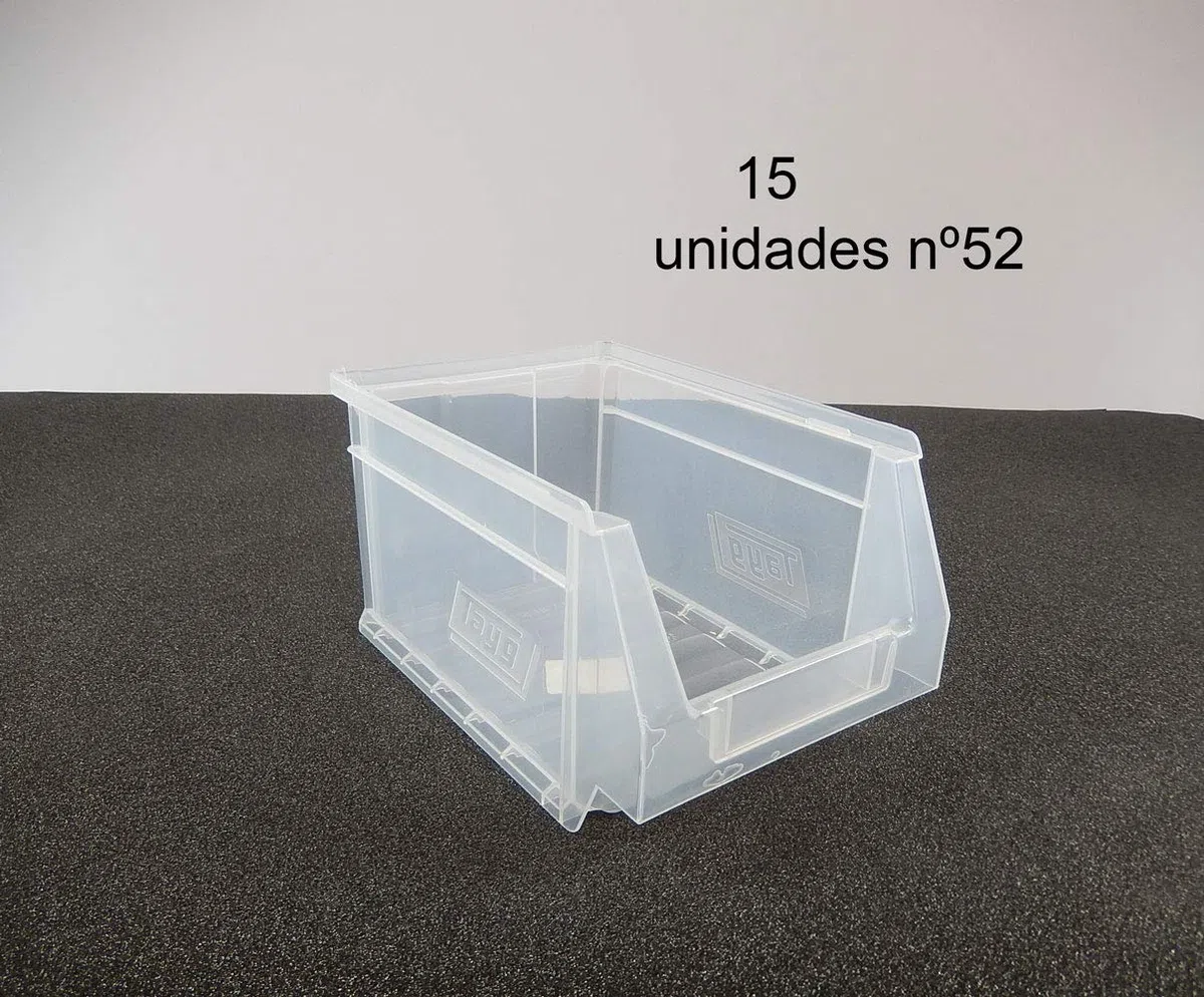 Gaveta Apilable Transparente 15 Unidades 130x160x236 mm Apto Alimentario Registro Sanitario 3904321/V