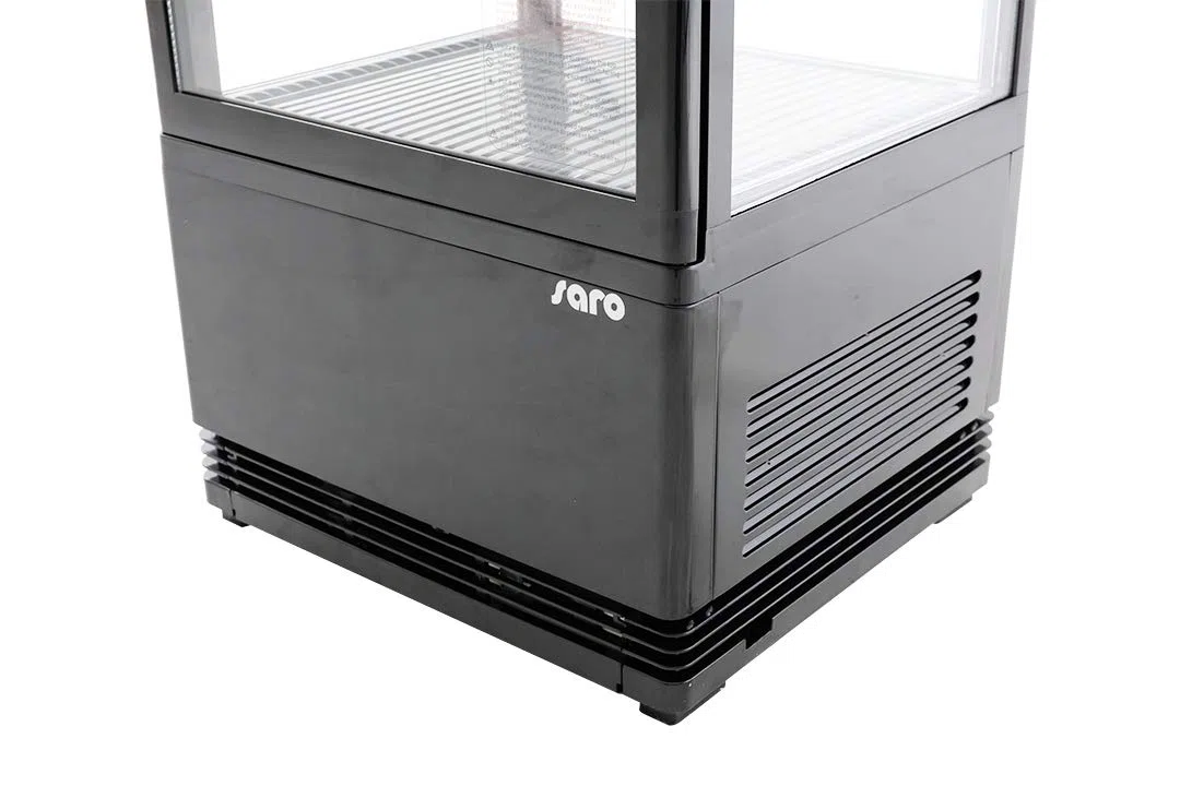 Saro 330-10051 - Mini vitrina de refrigeración por recirculación (plástico, SC 70, 70 L), color negro