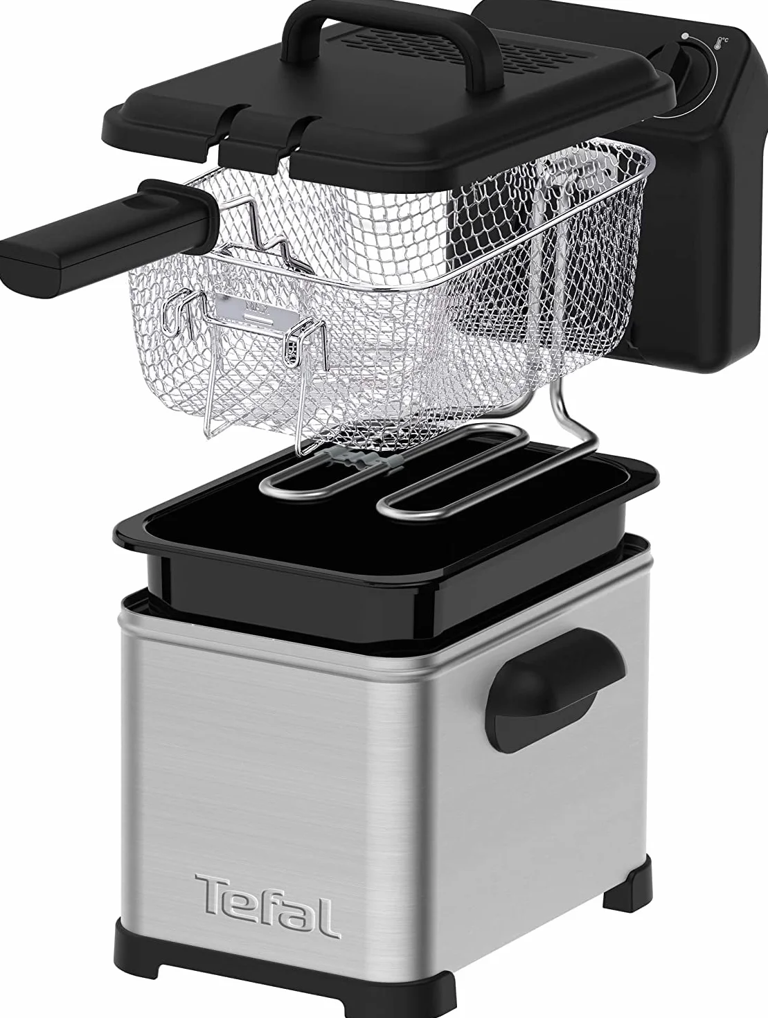 Tefal Family Pro Access FR5030 - Freidora semiprofesional de 4,0 L, 3000 W, depósito de aceite extraíble, tecnología de zonas de refrigeración, fácil limpieza, patatas fritas crujientes, acero