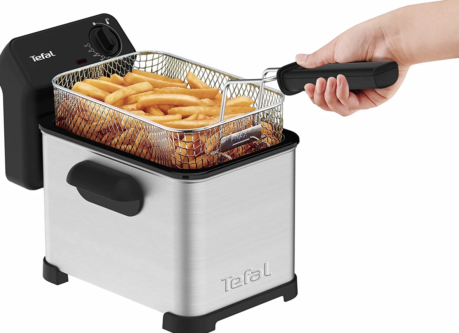 Tefal Family Pro Access FR5030 - Freidora semiprofesional de 4,0 L, 3000 W, depósito de aceite extraíble, tecnología de zonas de refrigeración, fácil limpieza, patatas fritas crujientes, acero