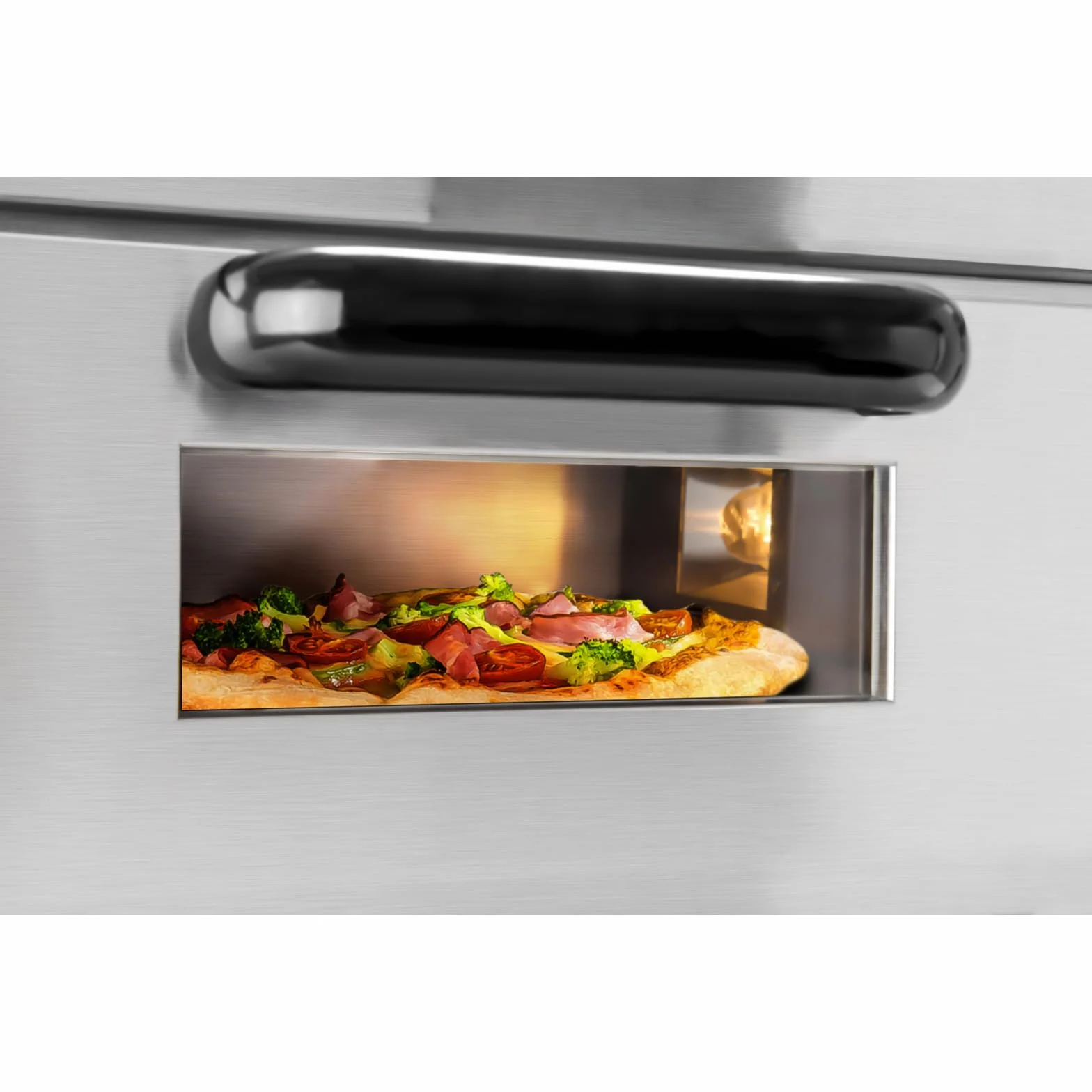 Royal Catering Horno eléctrico para pizza RCPO-2000-1PE 2000 W arcilla refractaria 40x40x1,5 cm temporizador 120 min