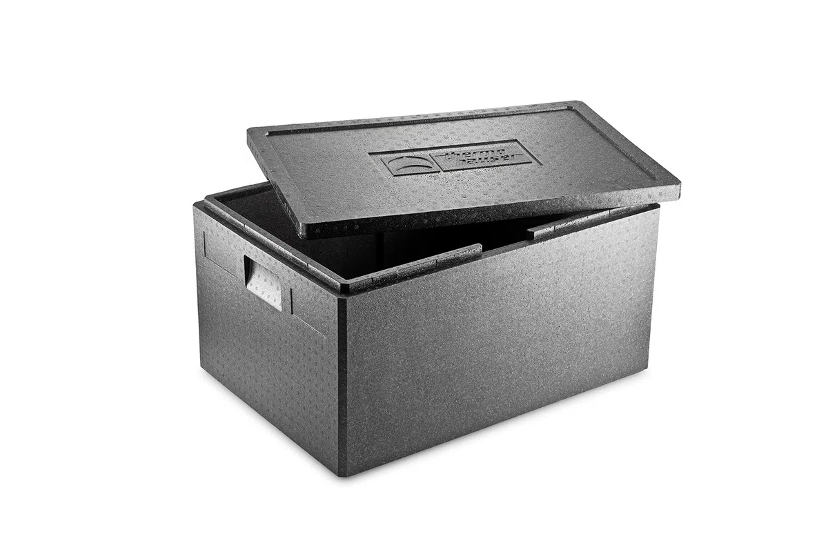 thermohauser Thermobox Universal - Caja térmica con tapa (80 L), color negro