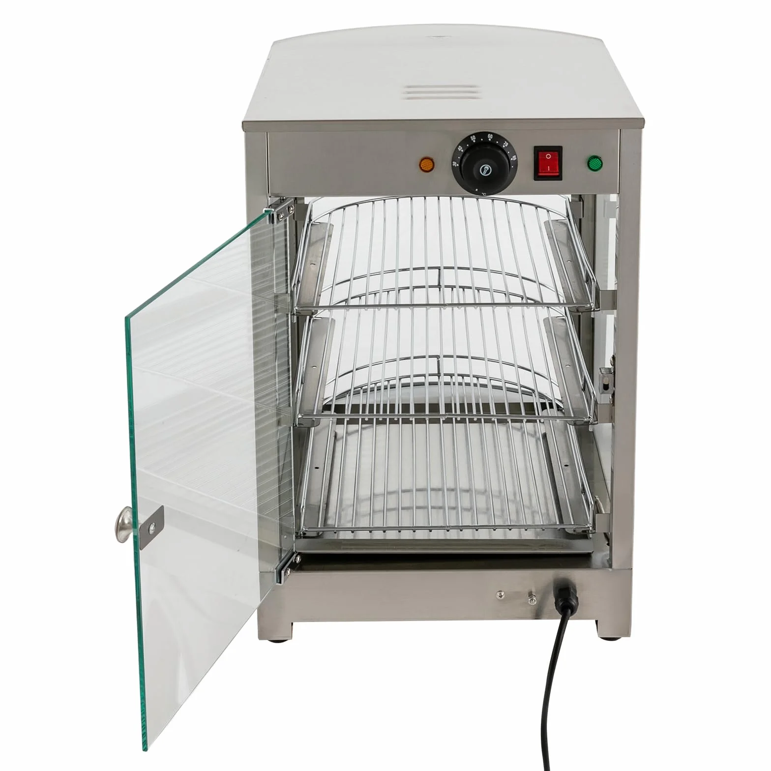 Vitrina calentador de alimentos eléctrico 3 niveles 800 W armario térmico 86-185 ℉