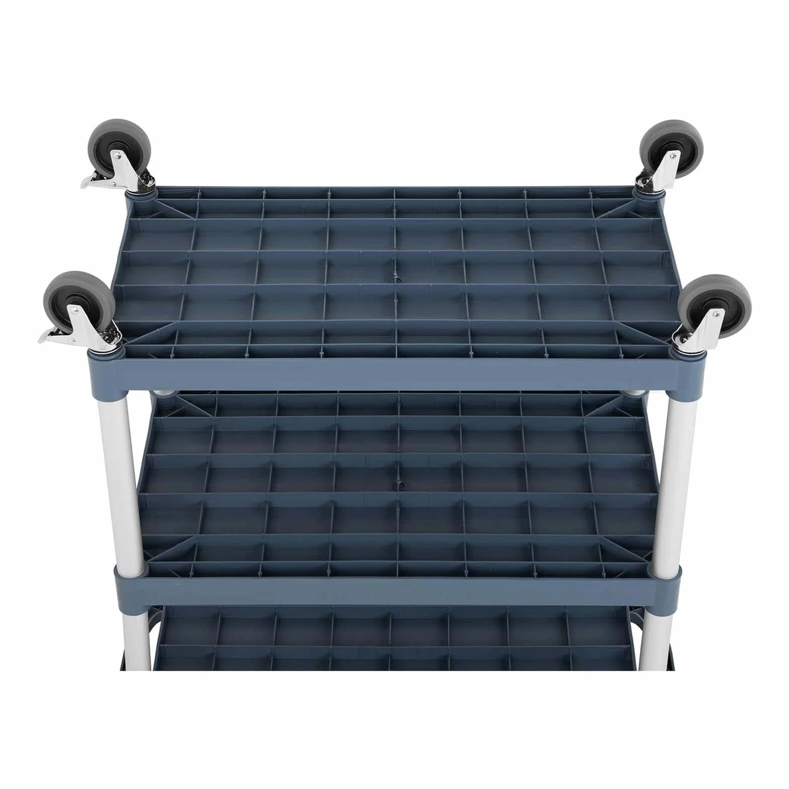 Royal Catering Carro De Servicio Carrito para Hostelería RC-ST910SS (con 2 Frenos de estacionamiento, 3 estantes, Capacidad de Carga: 150 kg)