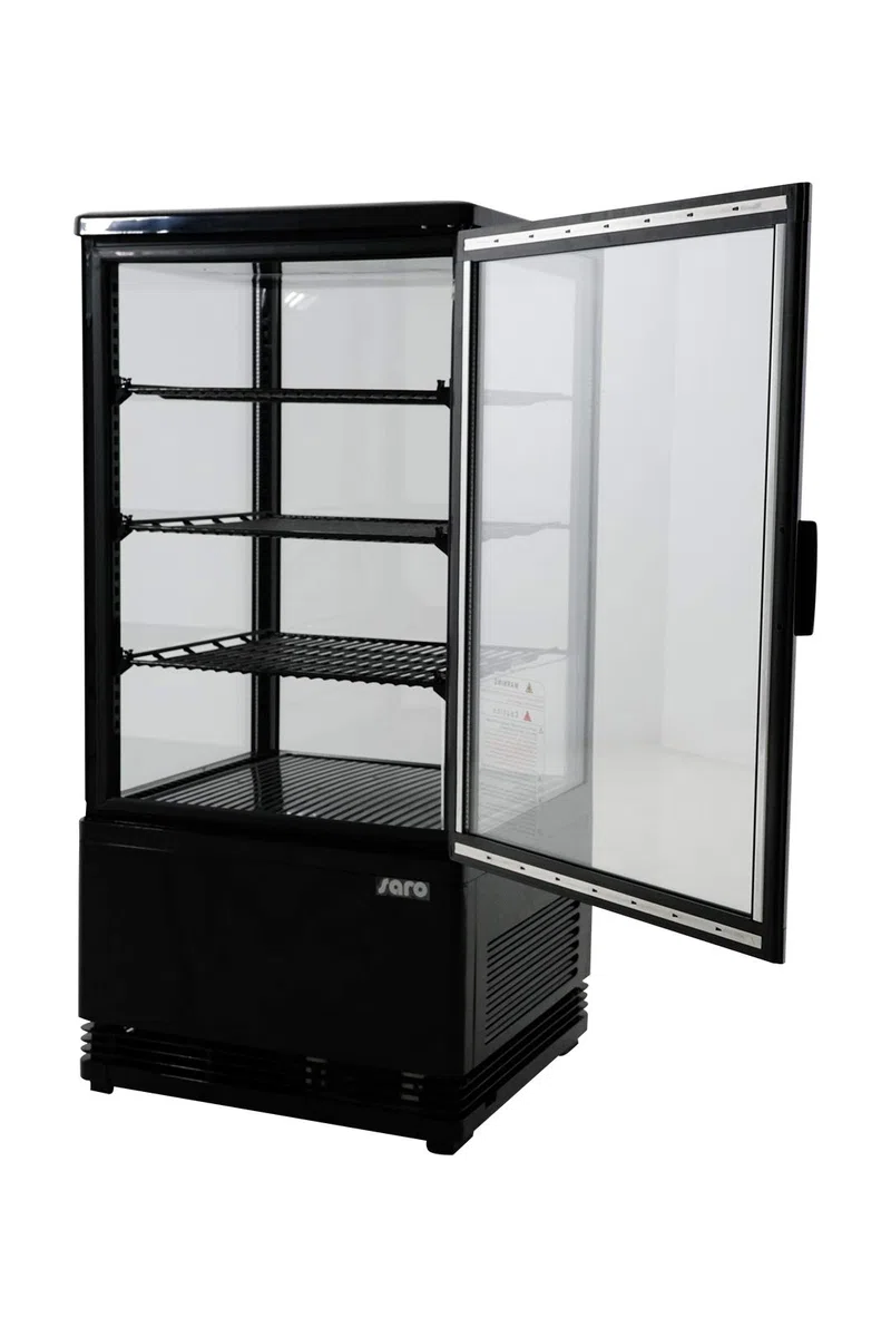 Saro 330-10051 - Mini vitrina de refrigeración por recirculación (plástico, SC 70, 70 L), color negro