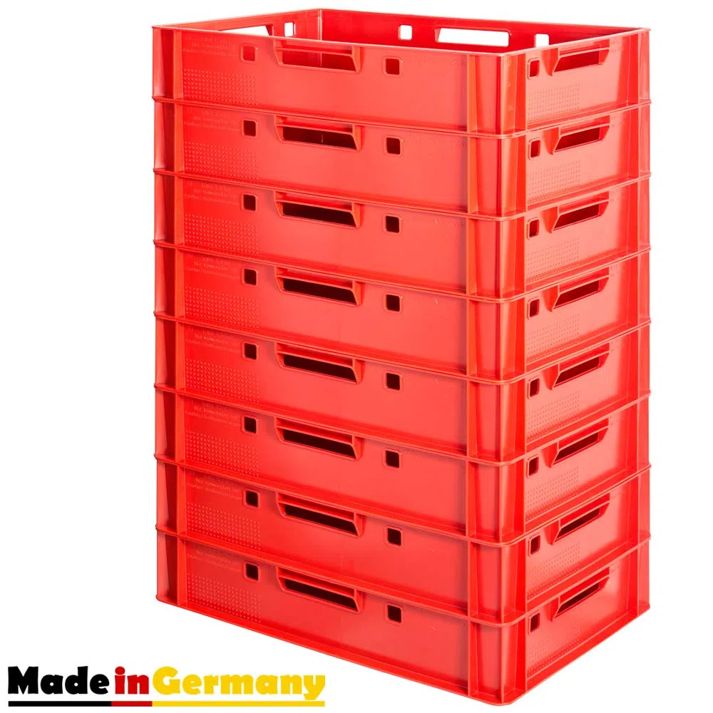 Euro Apilamiento de Plástico Caja Industrial Euro Caja Almacenamiento Eurobox E1 Kingpower, Número:8