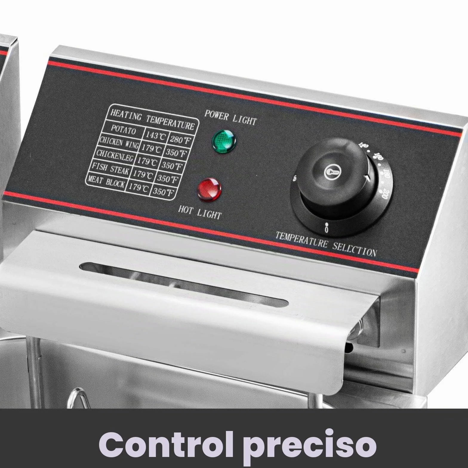 VEVOR Freidora Eléctrica Profesional 12L 5000W Acero Inoxidable Doble Tanque