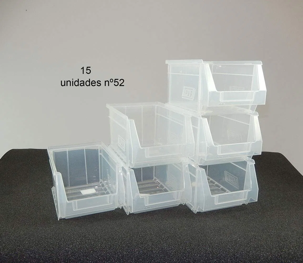 Gaveta Apilable Transparente 15 Unidades 130x160x236 mm Apto Alimentario Registro Sanitario 3904321/V