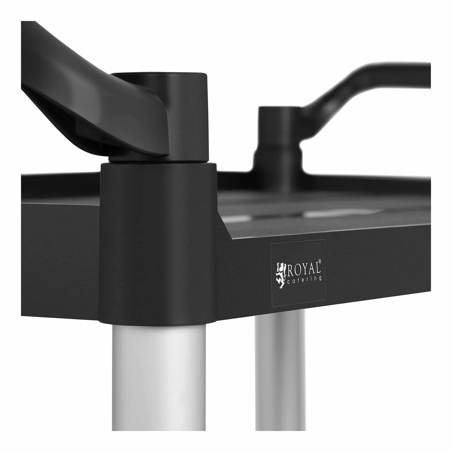 Royal Catering Carro De Servicio Carrito para Hostelería RC-PSTB3800 (3 estantes de 63 x 40 cm, Capacidad de Carga: 90 kg, Color Negro)