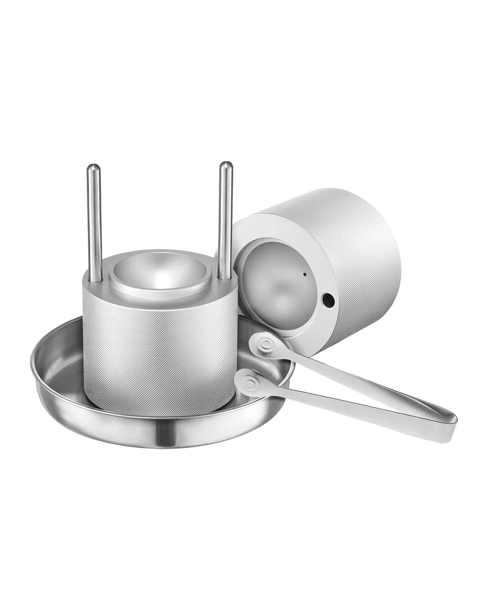 VEVOR Kit de Prensa para Bolas de Hielo Molde de Aluminio de Aviación para Cubitos de Hielo Máquina para Hacer Bolas de Hielo Redondas de 53 mm para Whisky, Cócteles en Fiestas, Días Festivos