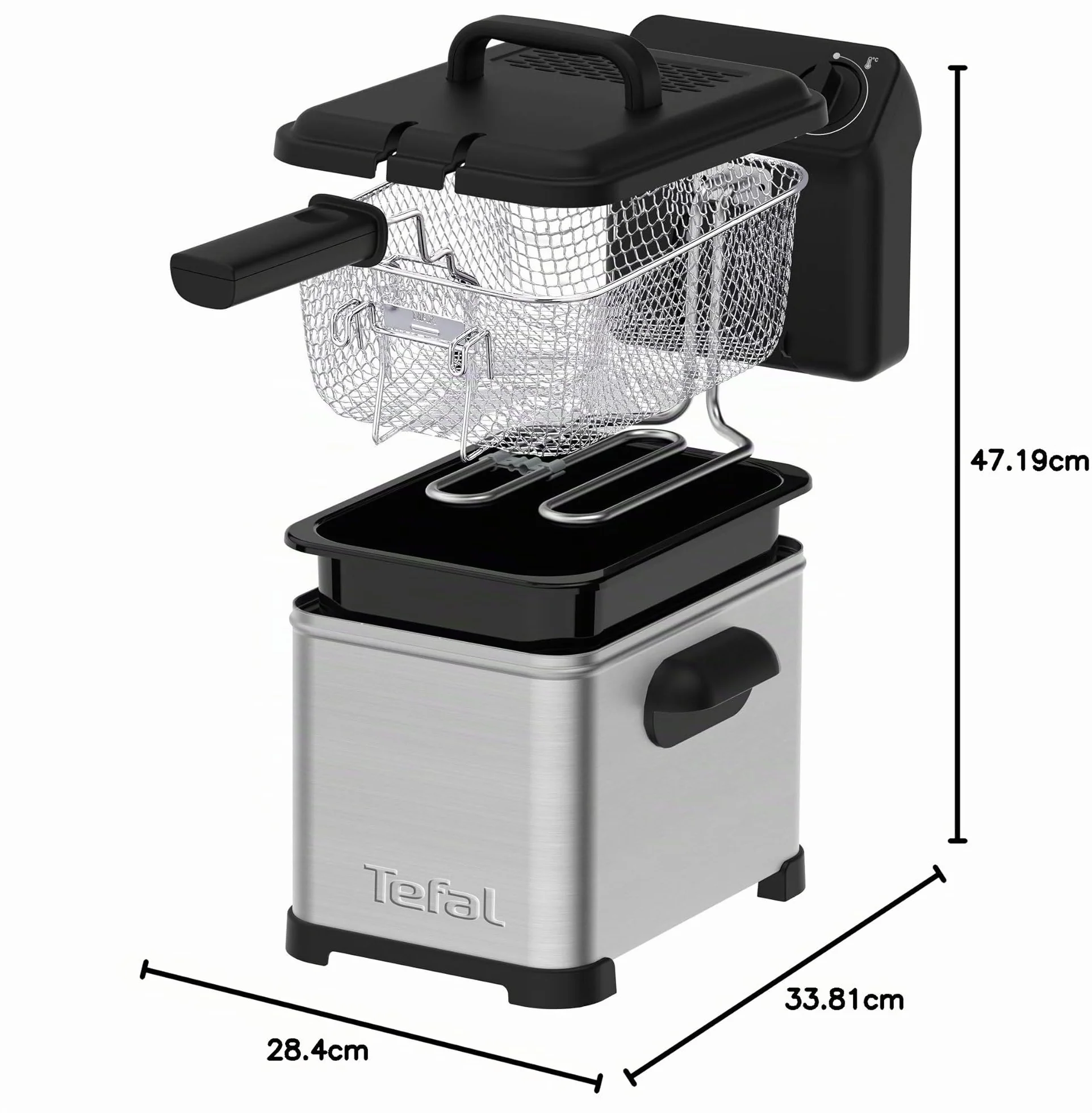 Tefal Family Pro Access FR5030 - Freidora semiprofesional de 4,0 L, 3000 W, depósito de aceite extraíble, tecnología de zonas de refrigeración, fácil limpieza, patatas fritas crujientes, acero