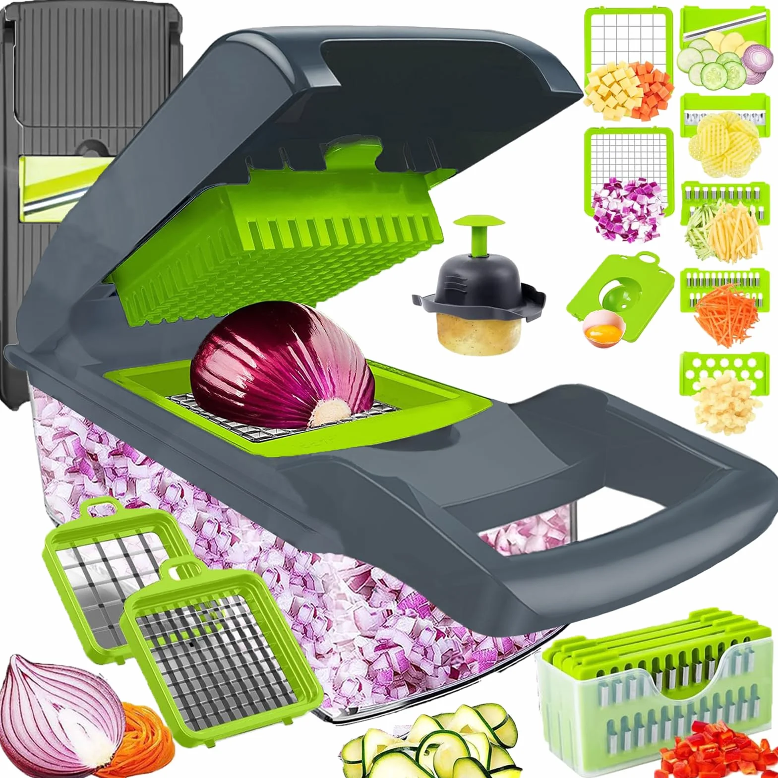 Multifuncional Mandolina de Cocina Profesional, Cortador Picadora Rallador Rayadore Corta Chopper Manual de Verdura Patatas Fritas Vegetable, Utensilio Accesorio Aadget Originale de Hogar Cozinha