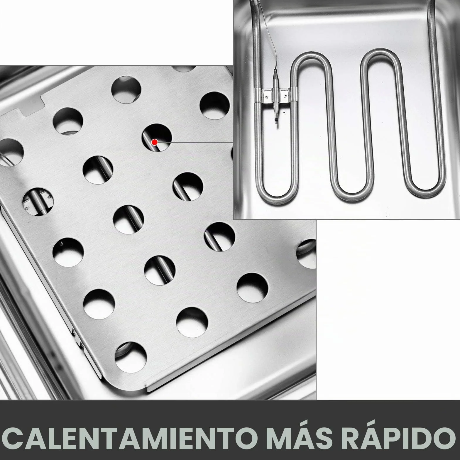 VEVOR Freidora Eléctrica Profesional 12L 5000W Acero Inoxidable Doble Tanque