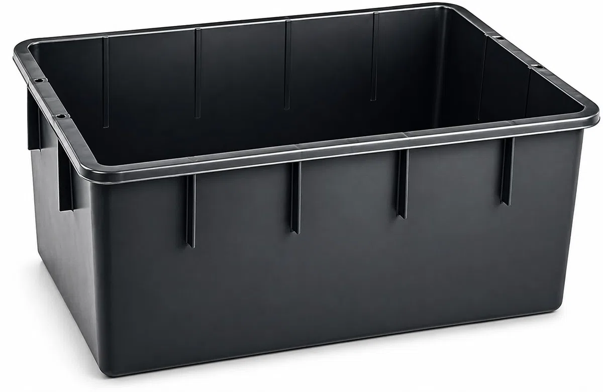 Cubeta de Almacenamiento 220L, Medidas Exteriores 87 x 63 x 52 cm, Ideal para Almacenamiento, Transporte y Organización
