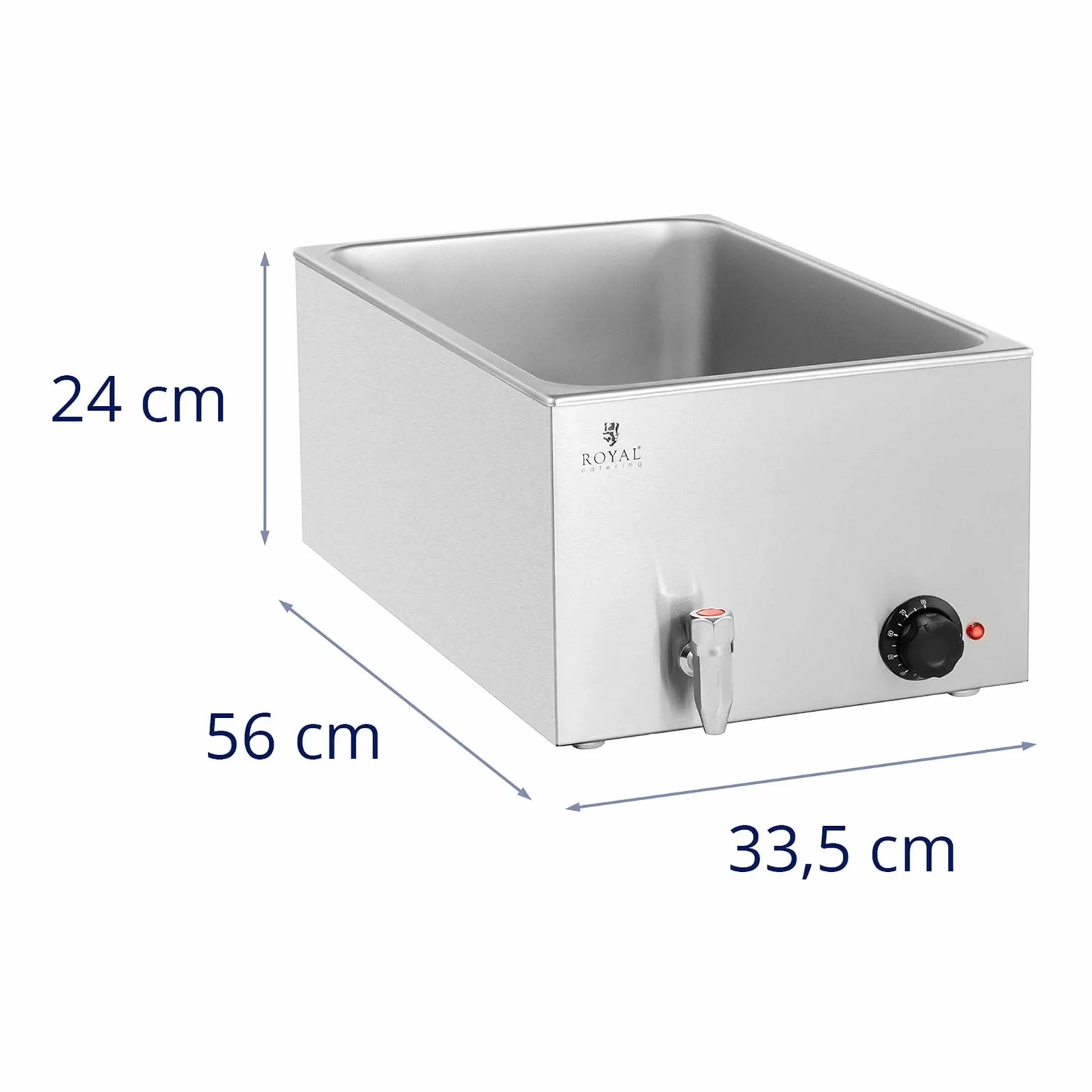 Royal Catering Baño María Profesional RCBM GN1/1 600 W GN 1/1 150 mm