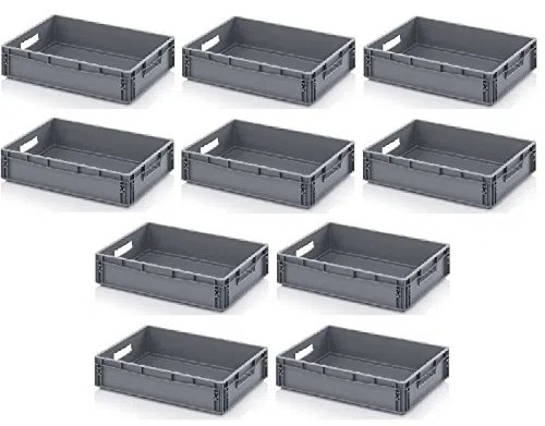 10 x Euro bandeja 60 x 40 x 12 Incluye ZOLLSTOCK "Juego de 10