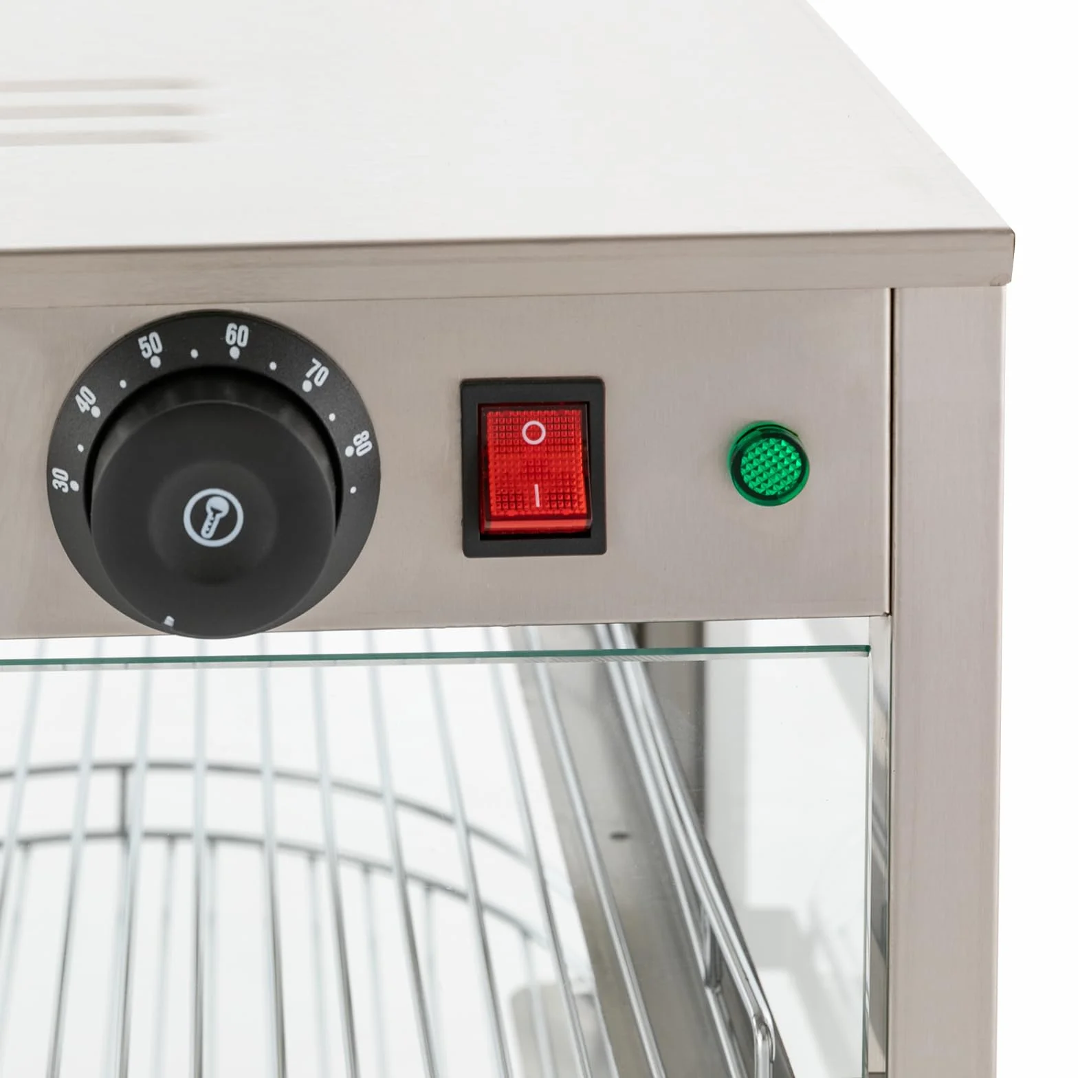 Vitrina calentador de alimentos eléctrico 3 niveles 800 W armario térmico 86-185 ℉