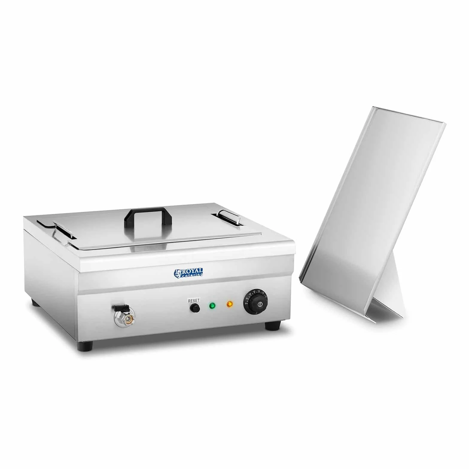 Royal Catering Freidora De Pasteles Eléctrica Para Hostelería RCBG-18STHB (Volumen De 18 Litros, 3.200 Watt, Zona fría, Grifo De Vaciado)