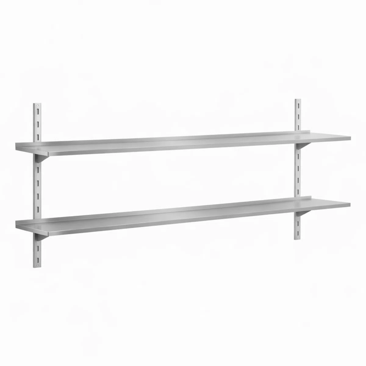Genérico Estantería de Pared Inox Doble - 1800 mm - Doble Profundidad 400 mm - Sistema de cremallera - Cocina Profesional