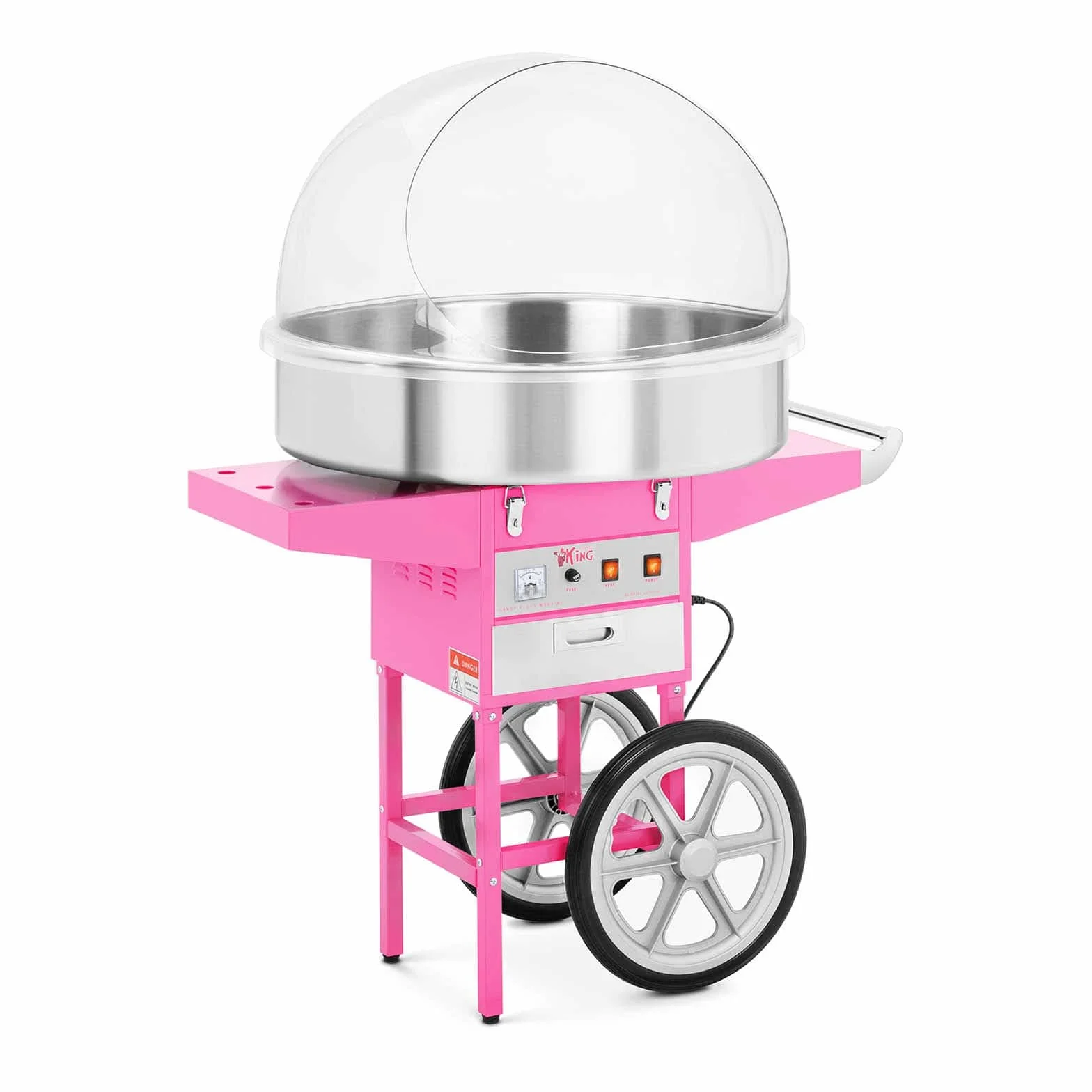 Royal Catering RCZC-1200XL Máquina de algodón de azúcar XXL 1200 W Ø 72 cm Rosa