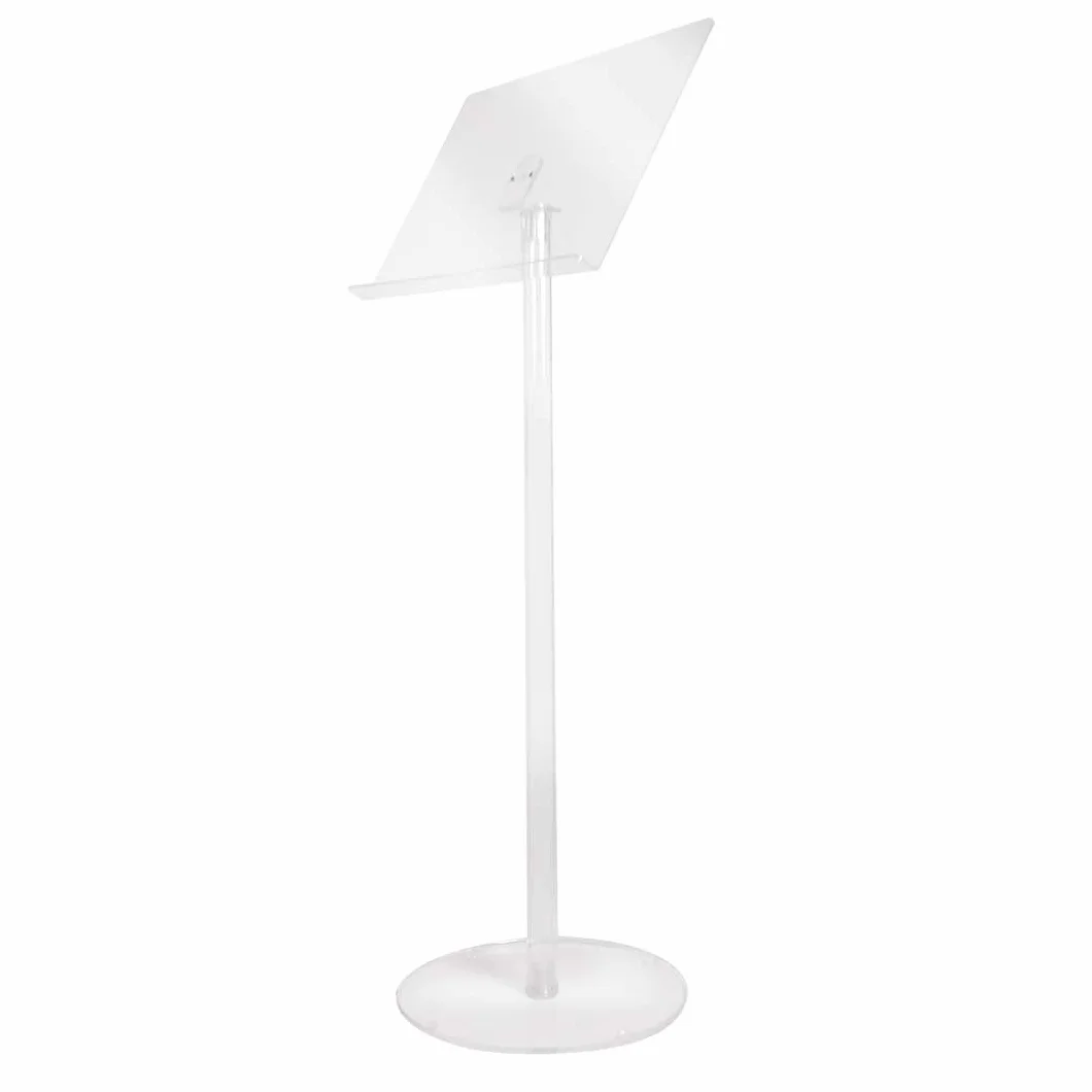Danieli | Expositor publicitario de pie con Atril apoyalibros tamaño A3 Horizontal | Soporte de acrilico Transparente para Libros, Catálogos y Menú | Soporte de acrilico de pie para Mostrar Aviso