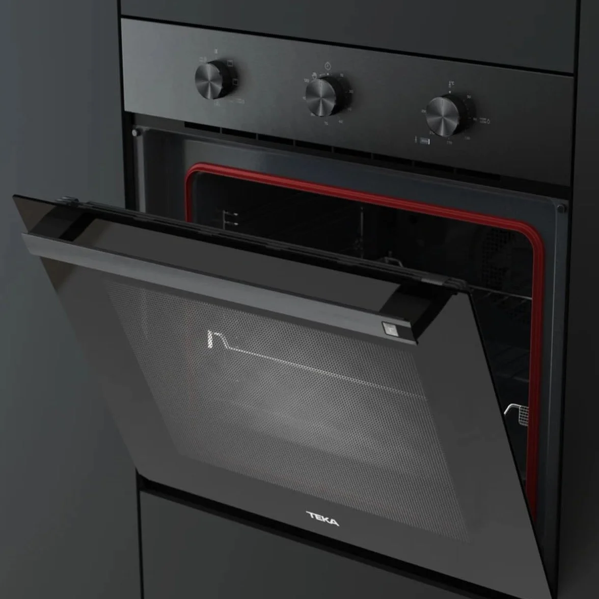 TEKA Horno Multifunción 60cm HydroClean ECO 6 Funciones Guías Plus Extension Bandeja Antivuelco Clase A+ NEO HSB 6150 FBK