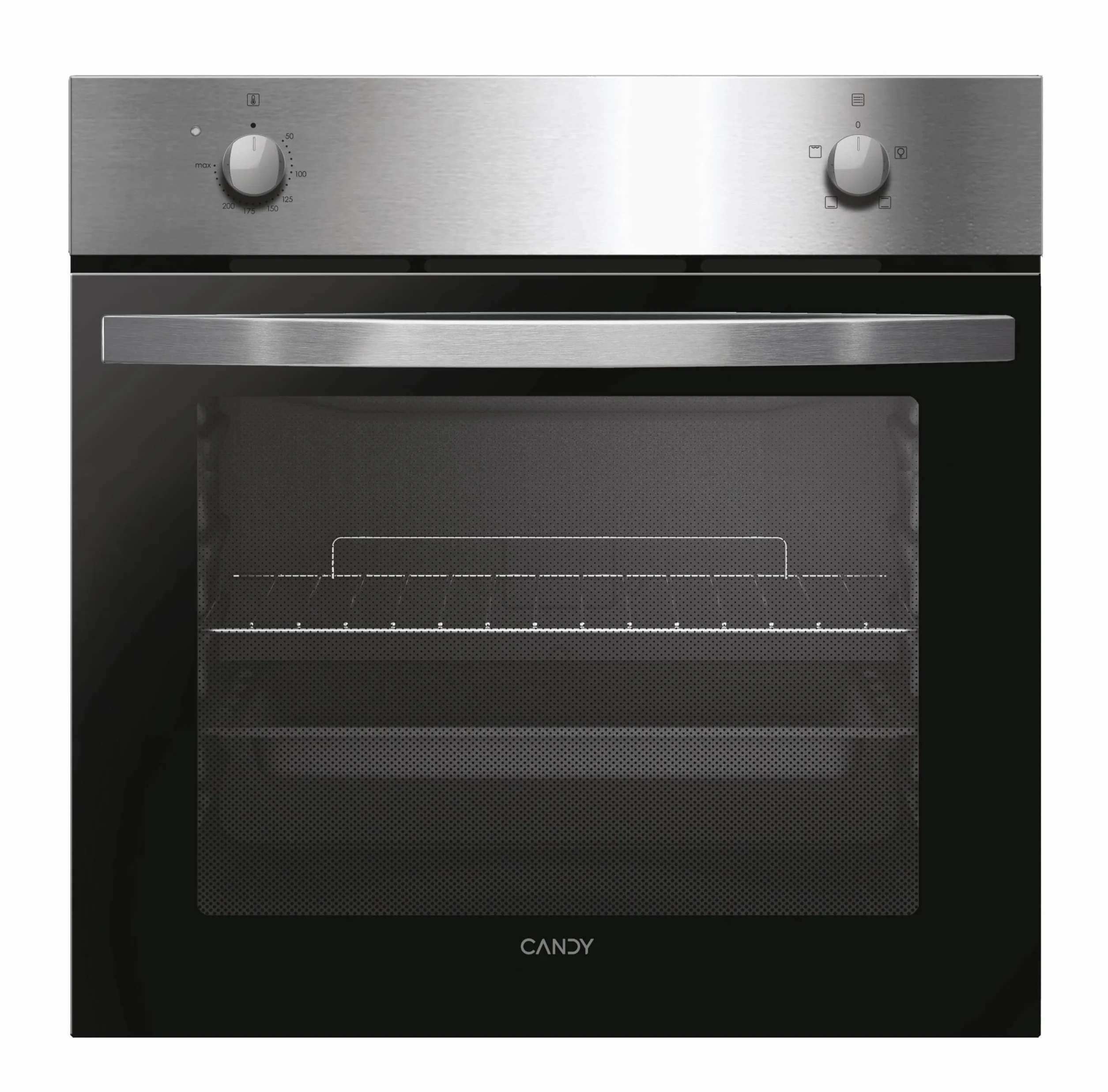 Candy Idea FIDCP X200 Horno Estático 70L 2400W Limpieza Aquactiva Puerta Doble Cristal Inox Negro